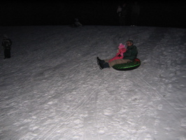 Riding down with Grandpa.