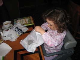 Her first Apple Store gift, a Finding Nemo video game.