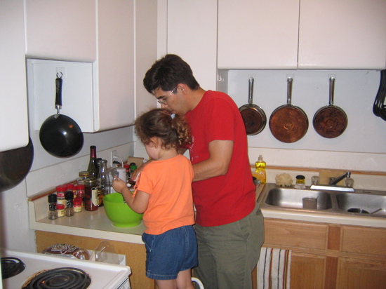 Making cookies... she the little baker needed to help. 