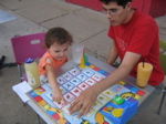 Then the LetterGame with Tio Miguel.
