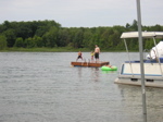 She went all the way to the raft with me.