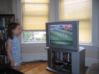 This summer we watched some world cup together... she always rooted for the team with white sox.