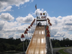 She wanted to ride the "f"un slide.