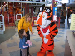 She got to meet Tony the Tiger!