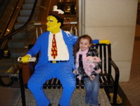 At a mall... witht he giant Lego store