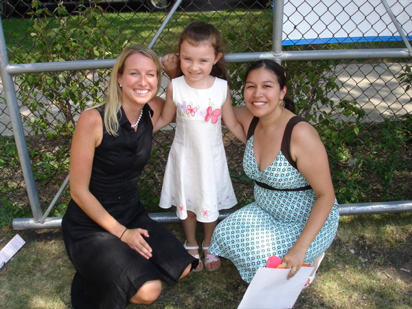 Her teachers, Ms. Raymond and Ms. Lechuga.