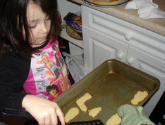 Novi and Heather made some cookies.