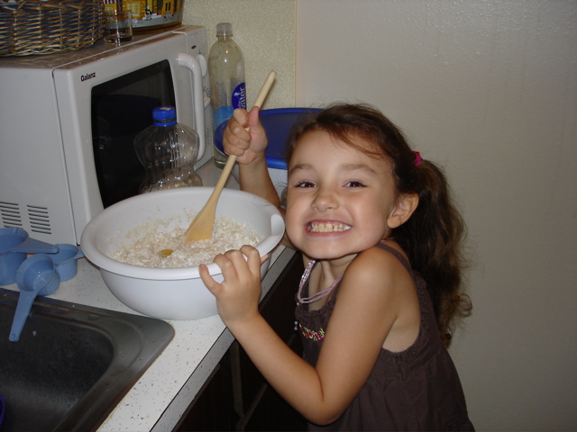 Making my surprise cupcakes.