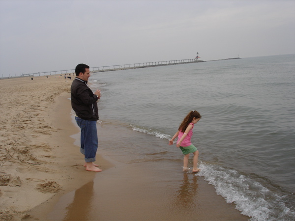 Seriously... the water was freezing but she loved it. 