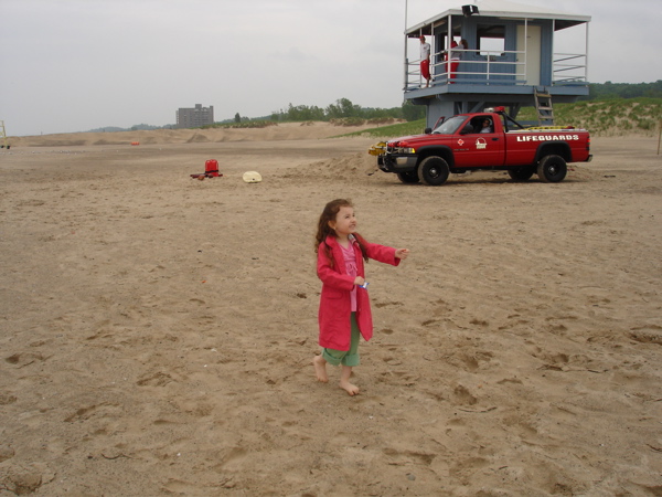 The beach was empty...