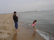 Seriously... the water was freezing but she loved it. 