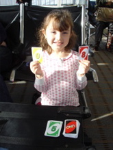 She was a good trash talker during cards... these were her winning cards. 