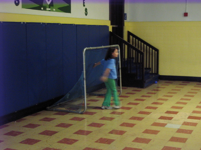 She even played goalie. 