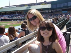 We went to a Silverhawks Baseball game on Labor Day Weekend.
