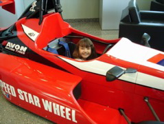 One day we went out to the Tire Rack, she wanted to sit in a race car. 