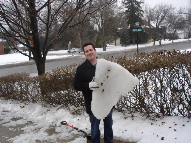 It was bad weather...tons of ice. It came up in sheets from the driveway!