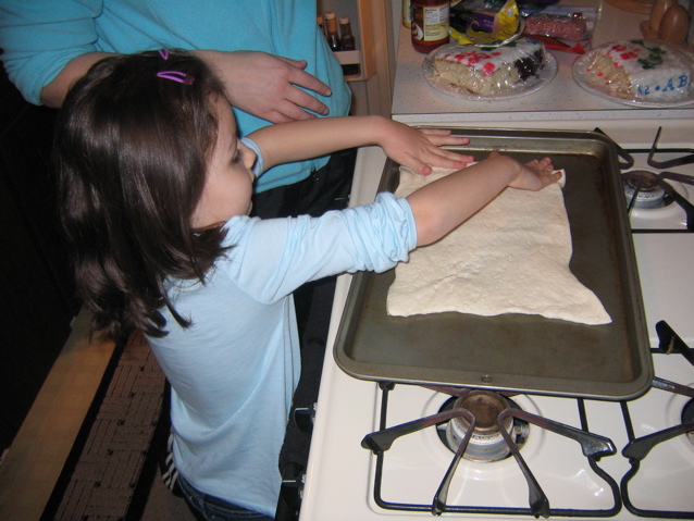 Making Pizza at Heather's apartment.