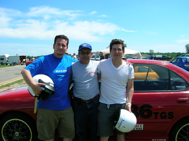 Father and sons on race day.