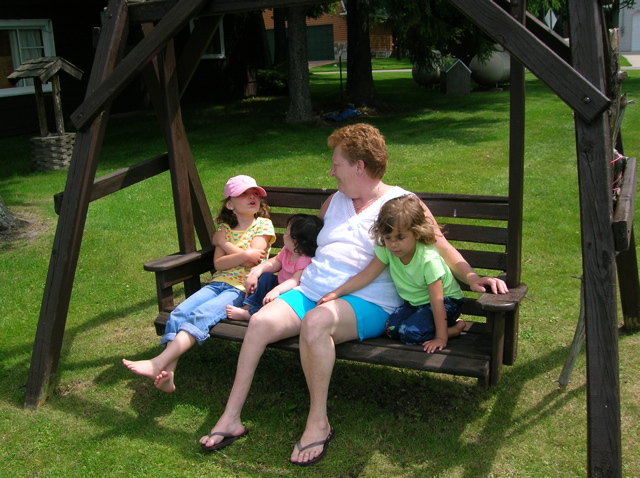 The girls on the swing