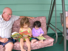 Reading... Valerie making up the story and Ayanna rambling away.