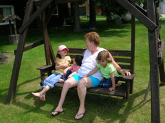 The girls on the swing