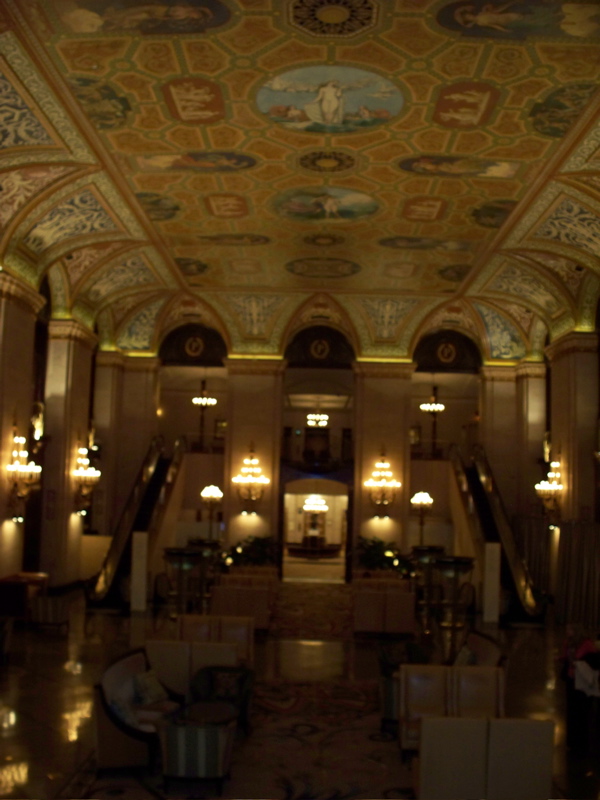 The famous Palmer House Hilton ceiling. 