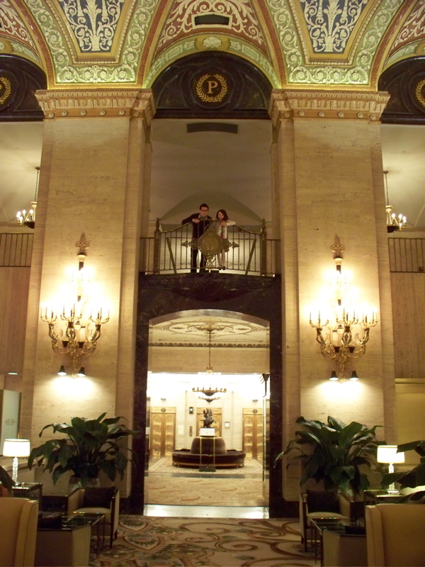 The lobby was beautiful. 