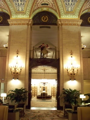 The lobby was beautiful. 