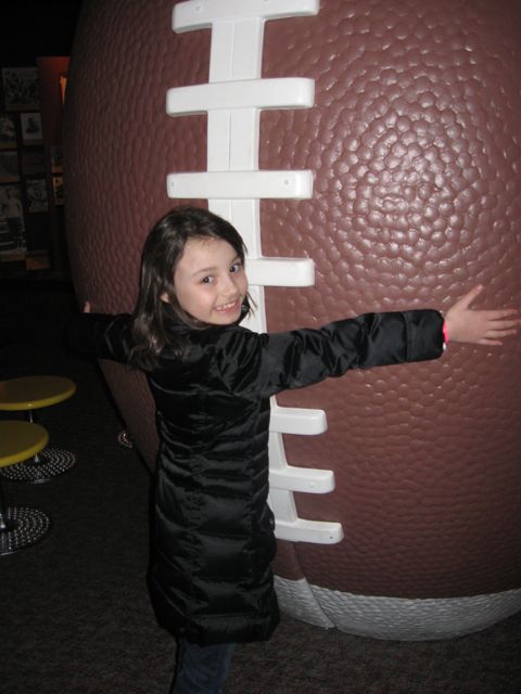 You sat inside this huge ball and watched videos. She loved it. 