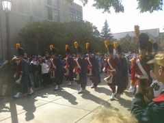 They have a great procession to the stadium.