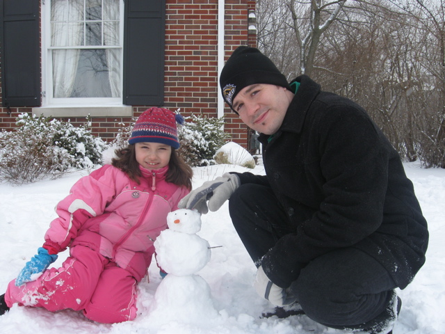 The worlds smallest snow man!