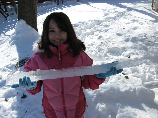 Who doesn't like breaking off icicles?