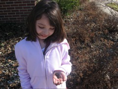 She also found some worms and other bugs. 