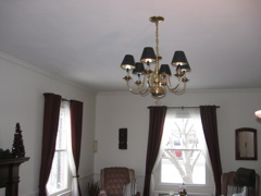 Brass chandelier that came with the house. 