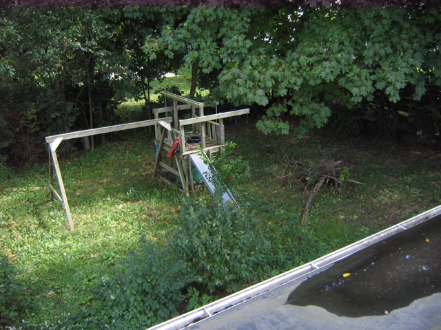 Backyard view from roof. 