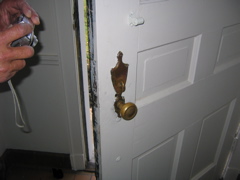 Old door handle... we love all the old hardware in the house. 