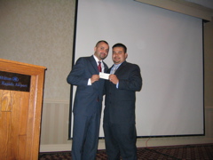 Steve Galvan from Epsilon won one of the scholarships. 