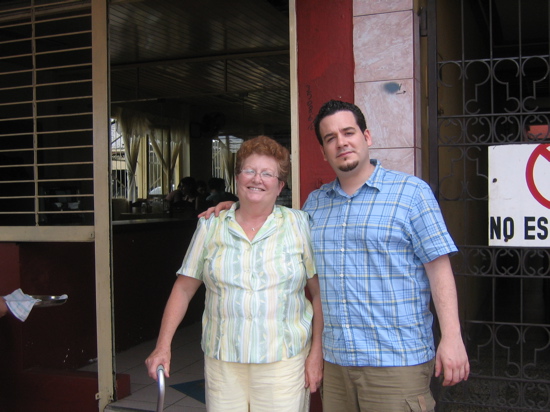 Mom and I after a great lunch...