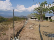 Each morning we got up to work, we were building this fence.