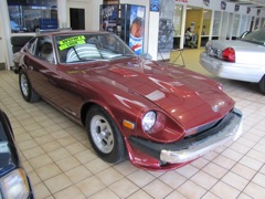 1975 Datsun 280 Z on the showroom floor. 