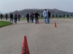 The coursewalk before racing started.