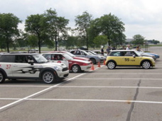 It was a small field but tons of fast cars... like these Minis. 