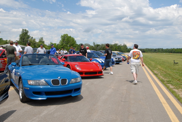 The grid area lined up to race. 