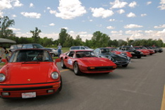 The list of cool cars was long... Porsches, Ferrari, Jags... 