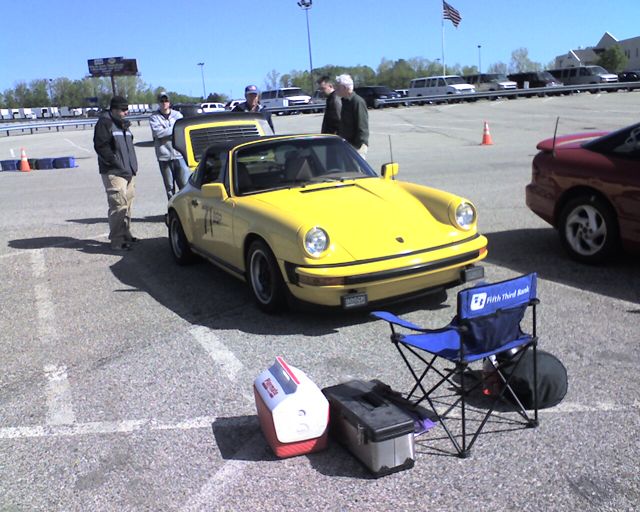 Gotta love an old school Porsche to race against. 