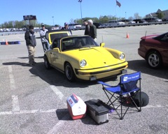 Gotta love an old school Porsche to race against. 
